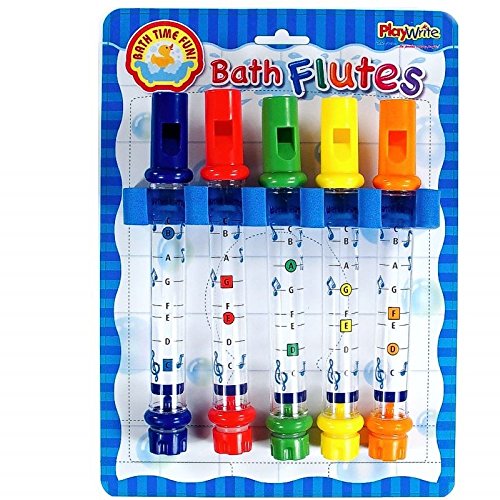 Playwrite Bath Flutes - Children's Bath Toys, Pack of 5