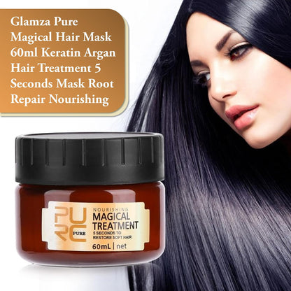 Glamza Pure Magical Hair Mask 60ml Hair Treatment 5 Seconds Mask Root Repair